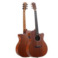 ราคา Gusta OM1C OM1CE II กีตาร์โปร่ง กีตาร์โปร่งไฟฟ้า 40 นิ้ว ฟรี กระเป๋าและอุปกรณ์ Music Arms (21522383659)