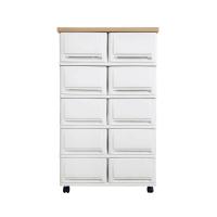 ราคา UP ตู้ลิ้นชักพลาสติก ท๊อปไม้ SUMO WOODTOP DUO 5ชั้น พร้อมล้อ (403761410)