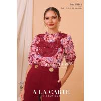 ราคา 69245 เสื้อ A la carte ชีฟองแขนสั้น พิมพ์ลายดอก แต่งลูกไม้ มีซับใน สีลูกไม้ สีครีม สีฟ้าเทา สีแดง (21529001275)