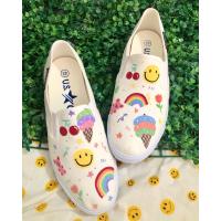 ราคา รองเท้าเพ้นท์ลายน่ารัก (17943469696)