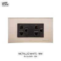 ราคา Lampscape ปลั๊กกราวด์คู่ Panasonic รุ่น Refina Full Color Wide Series พร้อมกรอบ 6 สี (9404181628)