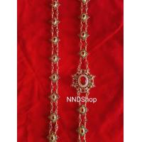 ราคา สังวาลย์ ทับทิม ลงยา รอบเส้น งานสวย หรู ละเอียด พลอยสังเคราะห์ เครื่องประดับชุดไทย สินค้าพร้อมส่ง (18609371934)