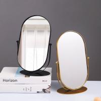 ราคา AC27 61 กระจกตั้งโต๊ะมินิมอลทรงวงรีกรอบสีทอง k6 3 (21141813864)