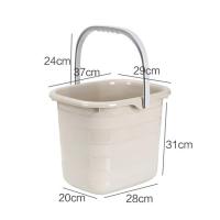 ราคา ถังเก็บน้ำพลาสติกทรงสี่เหลี่ยมผืนผ้าแบบหิ้วเพิ่มความหนาถังแช่เท้าไม้ถูพื้นใช้ในบ้านไซส์ใหญ่ถังพลาสติกถังสี่เหลี่ยมขนาดเล็กถังซักผ้า (21374507669)