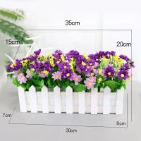 ราคา รั้วพืชจำลองดอกไม้และหญ้าเทียมพลาสติกแทรกช่อดอกไม้รั้วผ้าไหมชุดดอกไม้เครื่องประดับห้องนั่งเล่นของตกแต่งบ้านต้นไม้ปลอมสวยๆ (14679390168)
