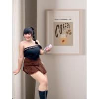 ราคา เกาะอกแต่งเข็มขัด สาวอวบ ชายแหลม เอิร์ทโทน เกาะอกสาวอวบ (20512880816)