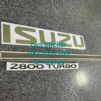 ราคา สติ๊กเกอร์ติดฝาท้าย ISUZU 2800 TURBO เส้นยาว สีทอง 1ชุด มี3ชิ้น (5674672343)
