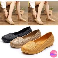 ราคา Sale80 รองเท้าคัชชูส้นเตี้ย แต่งลายดอกไม้ ยางนิ่มใส่สบาย (7429179271)