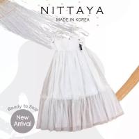 ราคา M มือ1 NITTAYA เดรสผูกไหล่สีขาว ทรงชั้นๆ สวยหรูมาก ป้าย NITTAYA (20096782932)