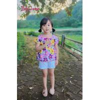 ราคา เสื้อลายดอกสงกรานต์ เด็กผู้หญิงผ้าฝ้ายแท้ พร้อมส่ง (21420562751)