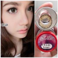 ราคา คอนแทคเลนส์ บิ๊กอาย ตาโต รุ่น Stella สีตาล Brown มีค่าสายตา 0 00 6 00 (16463326465)