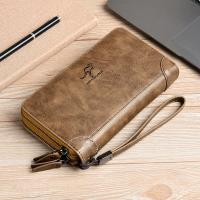 ราคา SAIQI กระเป๋าคลัทช์ผู้ชายกระเป๋าหนังใส่บัตรหลายช่องกระเป๋าคลัทช์แบบถือความจุใหญ่กระเป๋าเงินหนังแท้แบบยาว (20448402112)