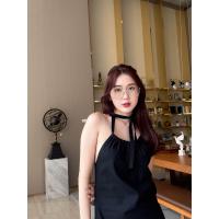 ราคา Horizon Dress เดรสผ้าคอตต้อนลินิน สีดำ (21481455289)