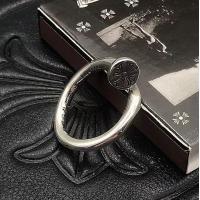 ราคา Chrome Heart pure silver high quality flat nail split ring for men and women band classic (19988706630)
