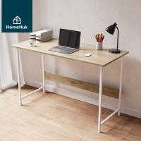 ราคา HomeHuk โฮมฮัก โต๊ะทำงาน ขนาด 120 ซม สีเมเปิ้ล ขาว (21423976771)