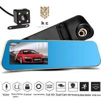 ราคา พร้อมส่ง FHD CAR DVR 1080P กล้องติดรถยนต์ กระจกมองหลัง 2 กล้อง หน้า หลัง 4 3 170องศา Full HD ถูกที่สุด สีทอง (21409194618)