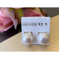ราคา ต่างหูไข่มุกแท้ขนาด 9 10 มิล ก้านเงินแท้ 92 5 มุกแท้ธรรมชาติทรงซาลานูน (4093628441)