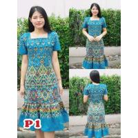 ราคา พร้อมส่ง ผ้าพิมพ์ลาย ผ้าฝ้ายหมักโคลน ชุดเดรสสวยๆมีครบทุกสี (21202183802)