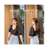 ราคา เสื้อครอปแขนพอง เสื้อแขนตุ๊กตา รุ่น Rose crop top (17470366994)