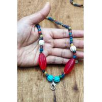 ราคา สร้อยคอลูกปัดหินโบราณ สร้อยคอหินหลากสียาว18 ยาว20 (12487978151)