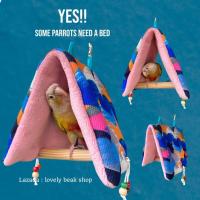 ราคา ที่นอนนกเล็ก กระโจมที่นอนนกขนาดเล็ก เต็นท์นอนนก อุปกรณ์สำหรับนกแก้วขนาดเล็ก ที่นอนนก คอนยืนนกธรรมชาติ (16917814940)