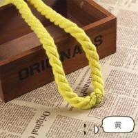 ราคา เชือกด้ายฝ้าย12มม เชือกถักเชือกเกลียว DIY ทำด้วยมือเชือกรูดเชือกหนาผ้าฝ้ายแท้หลากสีสามเส้นเชือกผูกปากถุง (6766118172)