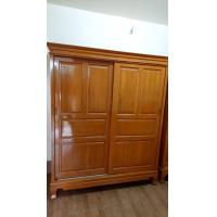 ราคา ตู้เสื้อผ้านบานเลื่อนขาทึบไม้สักแท้100 ส่งฟรียกเว้นภาคใต้ (14988807602)