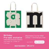 ราคา PRE SALE LAZADA BIRTHDAY MARIMEKKO CARRIER MIDI UNIKKO GET FREE MARIMEKKO 70 YEARS LOGO BAG GREENCOTTON (21479311752)