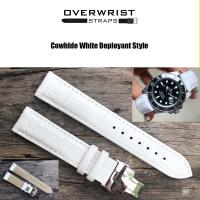 ราคา สายนาฬิกา สายหนังวัวแท้ สายหนังวัวปั๊มลายจระเข้ overwrist cowhide deployant buckle leather strap (15047566664)