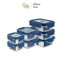 ราคา Super Lock ซูเปอร์ ล็อค ชุดกล่องแก้วสุญญากาศ รุ่น Blue Series Superlock กล่องถนอมอาหาร กล่องเก็บอาหาร เข้าไมโครเวฟได้ (21250491361)
