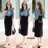 ราคา Favorite เดรสยีนส์แขนยาวแต่งระบาย ดีเทลเย็บตัดต่อด้วยผ้ายืดสีพื้น งานกระดุมหน้า มีกระเป๋าหน้าอก T SHIRTNISTA (21514452902)