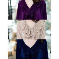 ราคา LAPIS FASHION เสื้อผ้าแฟชั่นผญ คอวี ระบาย ผ้าอัดพลีท Freesize Oversize ราคาถูกที่สุด No 028 (7736054691)