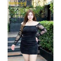 ราคา NT280 เดรสกลิตเตอร์สาวอวบ เดรสวิ้งๆ เดรสออกงาน เดรสปาร์ตี้ (21363617278)