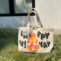 ราคา Justbehappy Tote Bag กระเป๋าผ้าลายใหม่ คลอน้องหมาน้องแมว (21407286879)