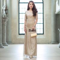 ราคา PrincessAngel แม็กซี่เดรสยาว เดรสออกงานราตรีสุดอลังการ เนื้อผ้าปักเส้นด้ายกริ้ตเตอร์ผสมเลื่อมกากเพชรทั้งตัวทรงเรียบหรูมี size M 4XL (10475140082)