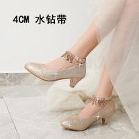 ราคา รองเท้าออกงานรองเท้าเจ้าหญิงคริสตัลสำหรับผู้ใหญ่การแสดงสีทองรองเท้าส้นสูงสำหรับเด็กหญิงวัยโตส้นสูงปานกลางสำหรับเดินแบบการแสดงเปียโน (17537712693)