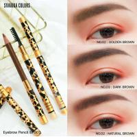 ราคา ยกแพ็ค 12แท่ง ดินสอเขียนคิ้ว ลายเสือ ลายเสือ ซิเวนน่า คัลเลอร์ส Sivanna eyebrow pencils ES003 (12389624167)