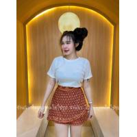 ราคา ชุดเซตเสื้อยืดกระโปรงกางเกงลายผ้าถุงงาน2ชิ้น ป้ายไอวี่ช๊อป งานสงกรานต์ (21502840000)