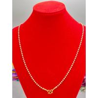 ราคา สร้อยคอเม็ดขาวล้วน สร้อย3มิติ ลายเม็ดมะยม (20227659602)