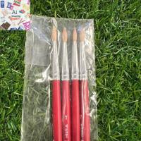 ราคา ภู่กันพานทอง ด้ามสีแดง หลากหลายขนาด (15900296784)