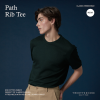 ราคา TWENTYSECOND เสื้อยืดแขนสั้น ผ้า Rib รุ่น Path Rib Tee เขียว Green (21361521673)