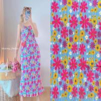 ราคา Maxi dress เดรสอัดพลีทสายเดี่ยวพิมพ์ลายดิจิตอล (21477433752)