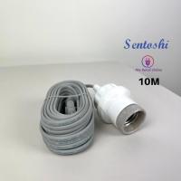 ราคา สายไฟพร้อมขั้วเกลียว E27 ขั้วกระเบื้อง สายยาว 3 เมตร 5 เมตร sentishi เชนโตชิ (15962214448)