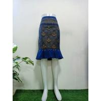 ราคา กระโปรงหางปลาสั้น กระโปรงผ้าไทย ผ้าไทยลายลิซ่า (21468070101)