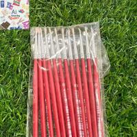 ราคา ภู่กันพานทอง ด้ามสีแดง หลากหลายขนาด (15900296777)