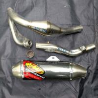 ราคา ท่อสูตร ท่อแต่ง ท่อวิบาก EXHAUST FMF POWERCORE4 COPY สำเนา สำหรับ KAWASAKI KLX 230 Full System Mega Bobm แถมฟรี จุกลดเสียง สีดำ (3735670727)
