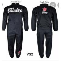 ราคา Fairtex Sauna Sweat Suit VS2 Vinyl Black weight cuts before fights SMLXLXXL ชุดลดน้ำหนักนักมวย แฟร์แท้กซ์ ไวนิล ของแท้จากโรงงาน (10265306058)