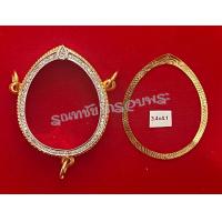 ราคา กรอบฝังเพชรแท้พับหลังเลี่ยมกันน้ำ เนื้อทองเหลืองนอกผสมเนื้อสตางค์ ชุบน้ำทองแท้18k ไม่ลอกไม่ดำ งานแกะมือทำมือทั้งใบ (17034499476)