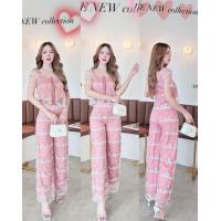 ราคา ชุดเข้าเซท เซทเสื้อและกางเกงขายาวงานปัก เซทปัก ชุดสวย ใส่สบายพร้อมส่ง (19790539285)