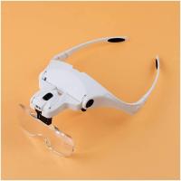 ราคา H16 พร้อมส่ง แว่นตา แว่นขยาย แว่นขยายอ่านหนังสือ แว่นขยายมีไฟ LED เปลี่ยนได้ 5 เลนส์ แว่นตาขยาย แว่นช่าง ต่อขนตา สลัก (18451350346)